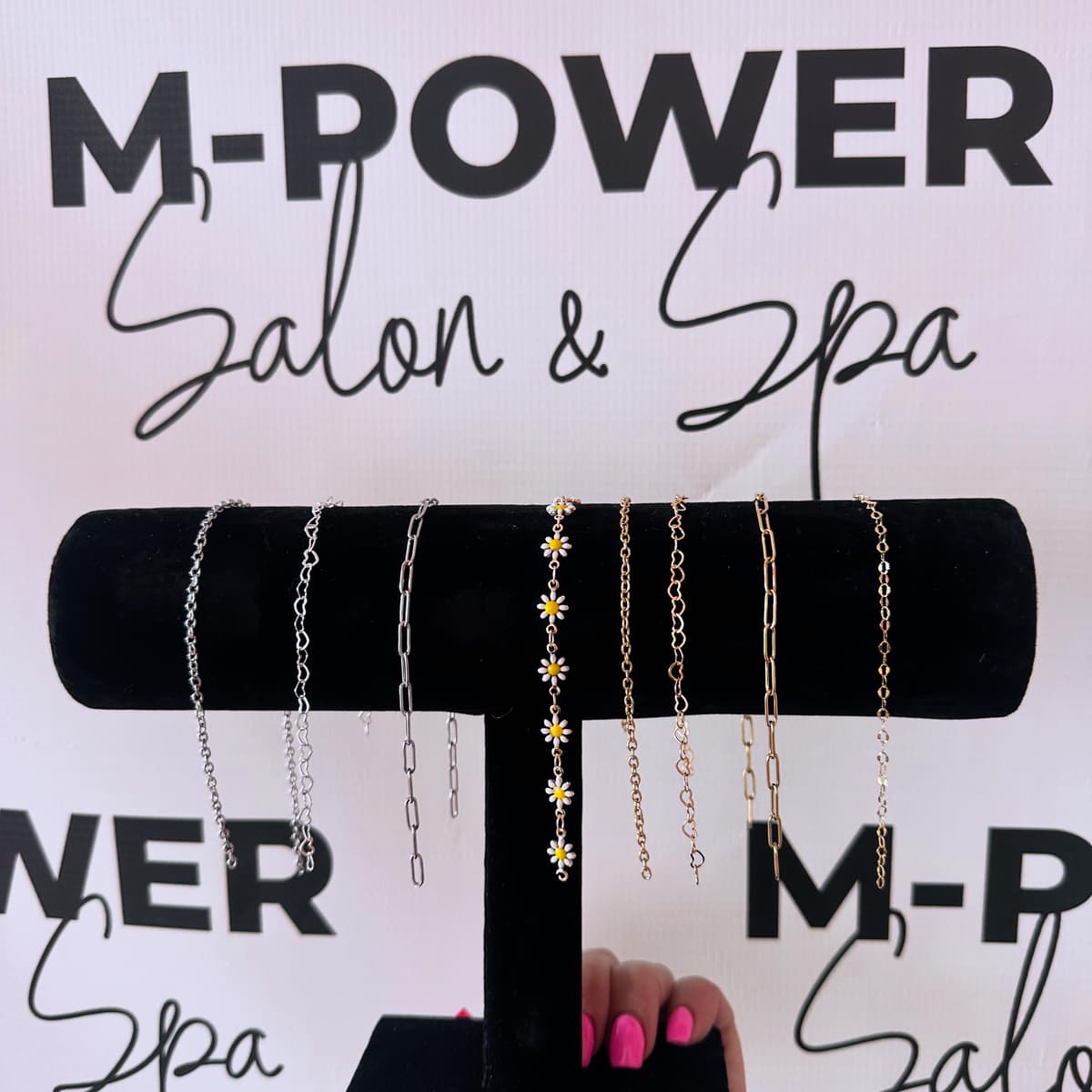 Permanent jewelry at M-Power Salon & Spa in Lee's Summit
